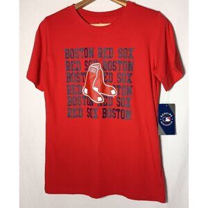 Boston Red Sox T Shirt Youth XL 16/18 Red Short Sleeve MLB Baseball New READ